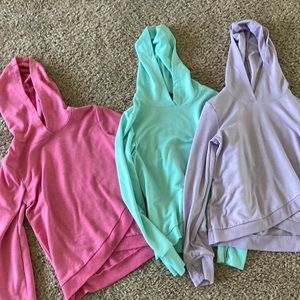 Girls hoodie pullover with thumb holes